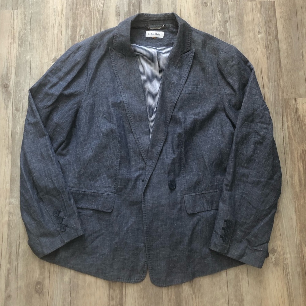 Calvin Klein linen-cotton blazer size 14